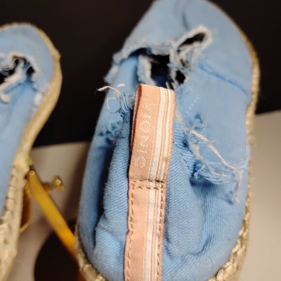 Vionic Beach Laguna Powder Blue Canvas Slip-On Espadrille Shoes Size 9 - Picture 8 of 11